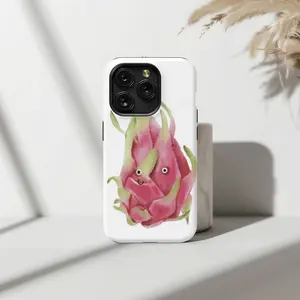 Cute Kawaii Dragon Fruit Phone Case - Funny Friends Watercolor Pitaya Cover for iP Phone 16, 15, 14, 13, 12, 11 Pro Max, Plus, Mini, X, XS, XR, 8, 7