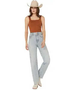 Free People Women's Aster Light Wash High Rise Straight Denim Jeans - Ob2053238-4410