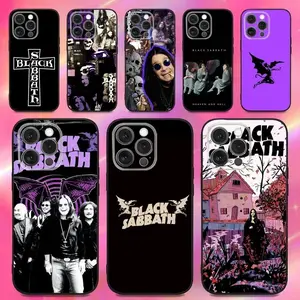 Black S-Sabbath H-Heavy Metal Band Phone Case Shockproof Protective Cover For iPhone 11-17 Pro Max/Plus & Samsung Galaxy S23-S25
