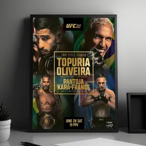 NEW! UFC 317 Poster unframed Ilia Topuria vs Charles Oliveira