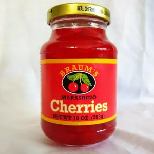 Braum's Marashino Cherries 10 oz. Glass Jar
