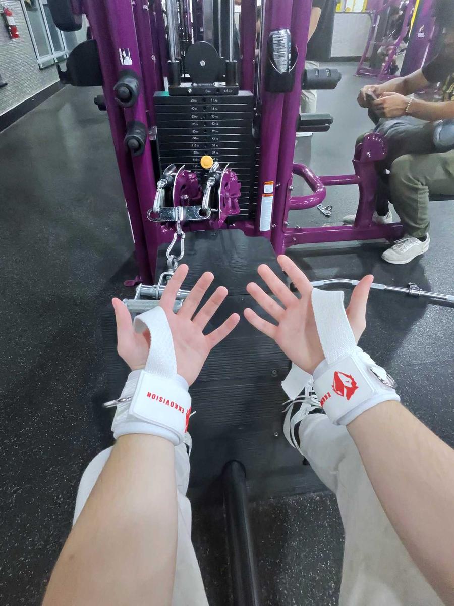 Item: WHITE STRAP - EKKO LOGO, Cuffed With D-RIng