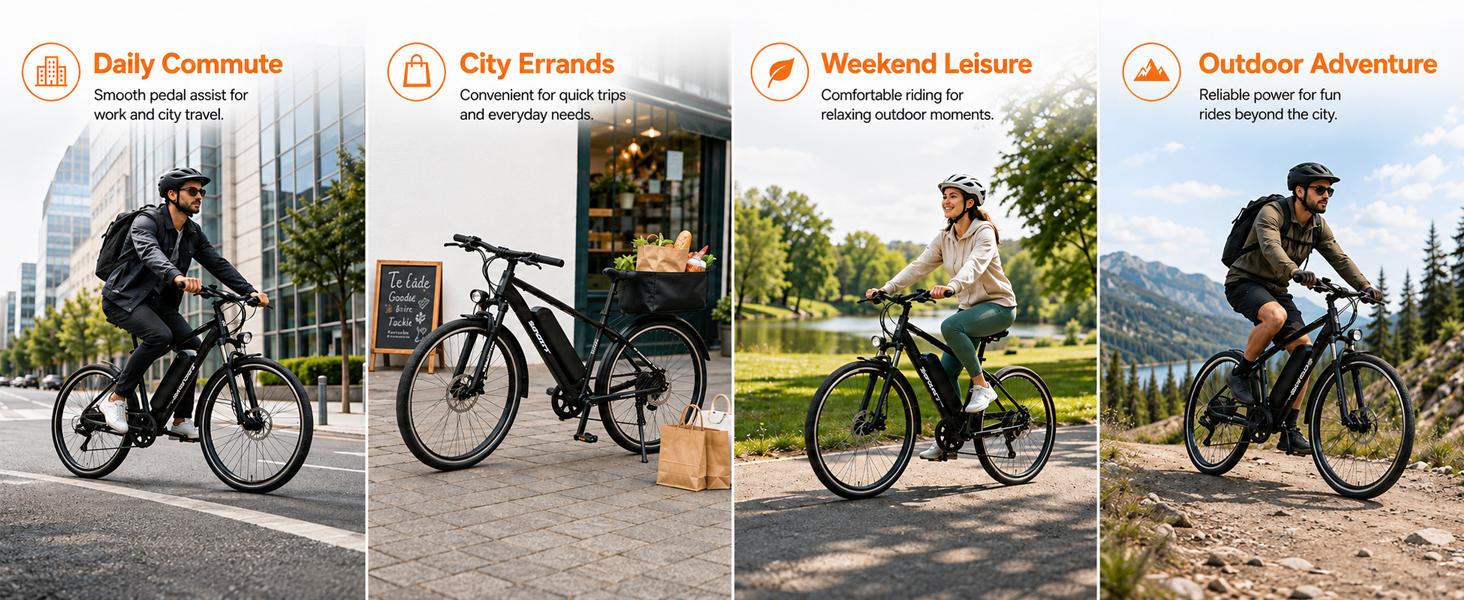 Electric Mountain Bike 26 Tires 1500W Motor 576Wh Removable Battery 25MPH Max Speed 65 mi Range UL2849 Certified Front Suspension Dual Brakes LED Lights