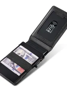 Men's Portable Aluminum Ultra-Thin Wallet, Holds 12 Credit Cards, Rfid Protected, Ideal Gift for Valentine's Day, Father's Day, Thanksgiving