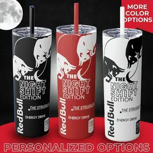 Many Style Nightshift Worker Edition Energy Drink Can Style wraparound 20oz Stainless Steel Tumbler - Without Straw