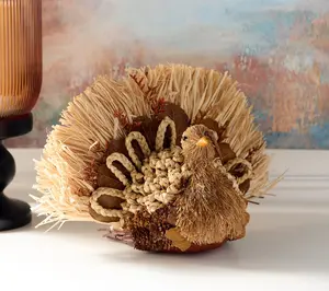 Home Reflections Tabletop Sisal Turkey Decor