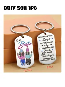 A Stainless Steel Keychain With Double-sided Printing, The Best Gift For A Friend, A Gift Of Friendship For A Friend
