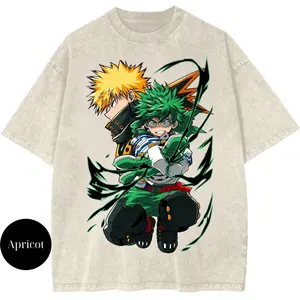 Deku & Bakugo Hero Duo, My Hero Academia Shirt, Anime Shirt, Vintage T-Shirt, Anime Merch, Anime Graphic Tee, Unisex Cotton Crewneck T-Shirt Menswear Womenswear Underwear Streetwear Top