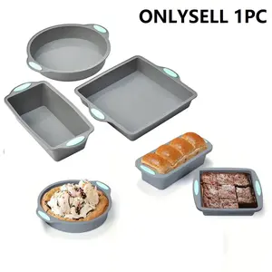 Silicone baking sets, non-stick kitchen oven baking trays, silicone cake molds, cake molds, chiffon cake trays, doughnut trays, square cake trays and bread trays, Silicone Cake Pan, Bakeware