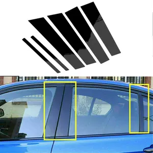For Dodge Charger 2011-2023, 6Pcs/Set Gloss Black Pillar Posts Window Door Side Cover Panel Trim Sticker Decal, Automobile Decals, Decal For Cars