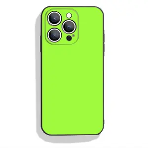 Colour Fluorescent Green Pattern Phone Cases For iphone 17 16 15 14 13 12 11 X XS PRO PLUS MAX Trendy Tough Fashion Soft Silicone TPU With flannel Gift Shockproof Full Protection Anti-Drop High-quality Phone Cases Shell Cover