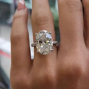 Maxine Excellent 8.0ct Oval Cut Engagement Ring,5A Cubic Zirconia Women's Ring Jewelry,Promise Ring for Daily,Travel,Proposal,Wedding,Birthday,Anniversary