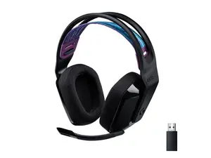 Logitech G535 LIGHTSPEED Wireless Gaming Headset - Lightweight on-ear headphones, flip to mute mic, stereo, compatible with PC, PS4, PS5, USB rechargeable - Black