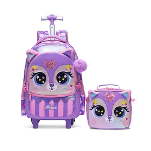 3-in-1 Girls Rolling Backpack Set  Save their little shoulders with smooth, effortless rolling! Waterproof, ultra-durable, and big enough for all school essentials. Perfect back-to-school vibe!