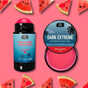 Dark Extreme Intensifying Tanning Gel & Sunbed Tanning Wand, Tanning Accelerator For Outdoor & Indoor Skin Sunbeds Golden Skincare Contour Spf