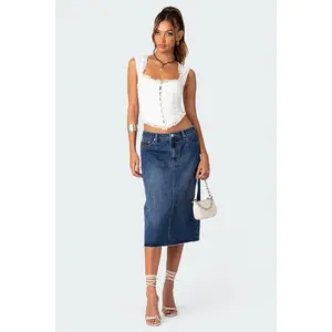 Mirah Denim Midi Skirt