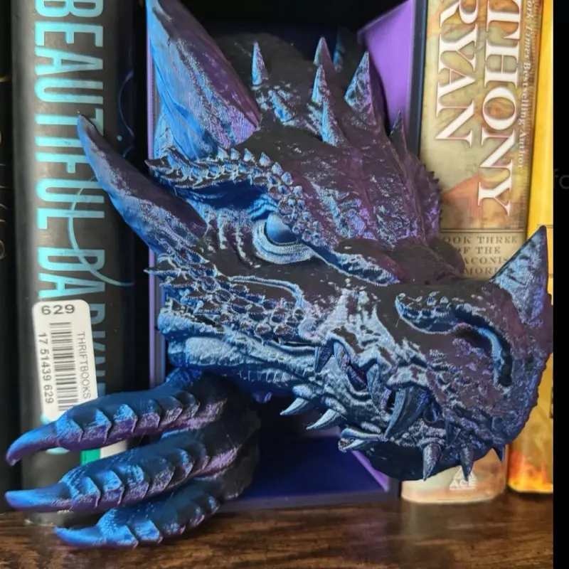 Dragon Book Ends - Unique Design for Book Lovers Featuring a Detailed Dragon Figure