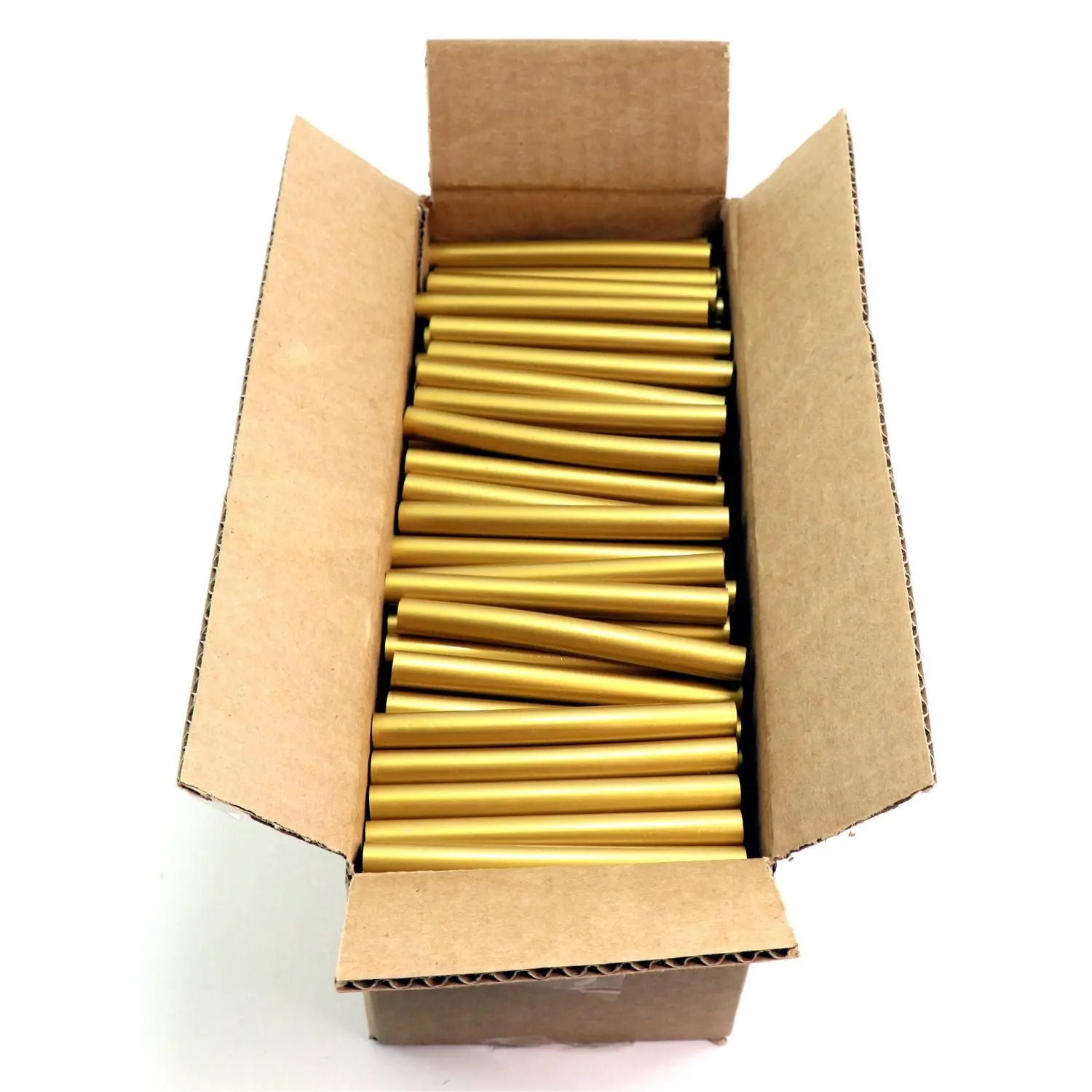 Color Stik 4" Full Size Gold Hot Glue Sticks – 5 lb box