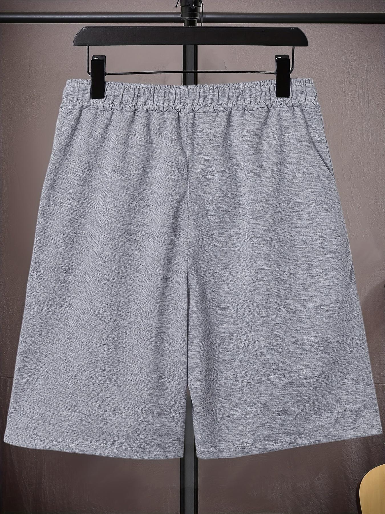 Men's Plus Size Print Drawstring Flat Front Active Shorts Plain Color Oversized Elastic Short Sports Pants for Spring Summer for Big And Tall Guys, PLUS SIZE