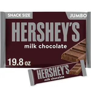 HERSHEY'S Milk Chocolate Snack Size, Candy Jumbo Bag, 19.8 oz