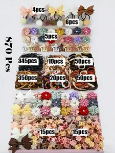 870pcs/Set Girls' Butterfly Clip, Coffee Color Hair Clips For Bangs, Hairpins For Toddlers, Casual And Versatile, Suitable For Daily Use, Hair Accessories Set