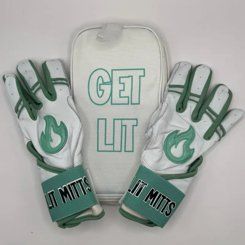 Lit Mitts Ocean Seafoam Long Cuff Batting Gloves Lit Mitts Ocean Seafoam Long Cuff Batting Gloves