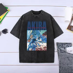 Loose Fit Akira Anime Retro Soft Washed Streetwear Tee