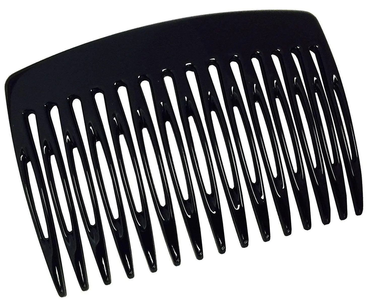 Parcelona French Nice N Simple Black 2 Pieces Cellulose Side Hair Comb Combs