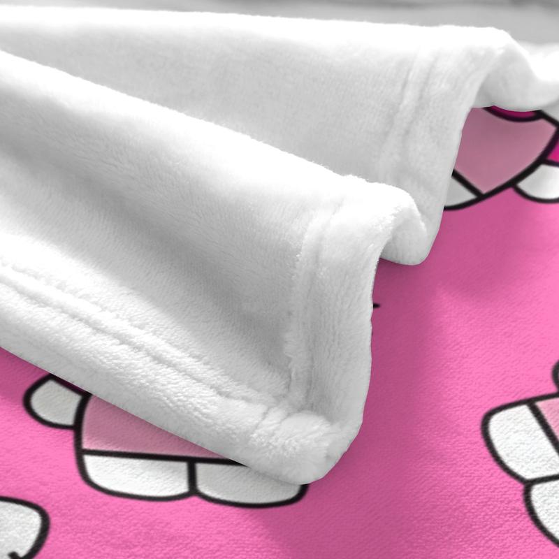 Sanrio Hello Kitty Rose Red Full Print Plush Blanket Unisex Vibrant Design for Fans of Sanrio and Hello Kitty Complete and Clear Representation