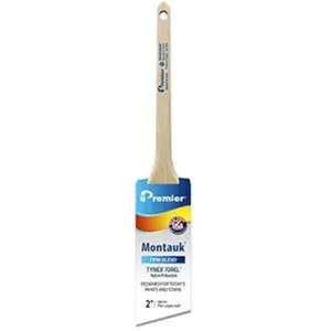 212 MAIN Premier Paint Roller & 2 in. Montauk Nylon-Polyester Blend Angle Sash Paint Brush - Thin Handle, Solid Round, Tapered Tip