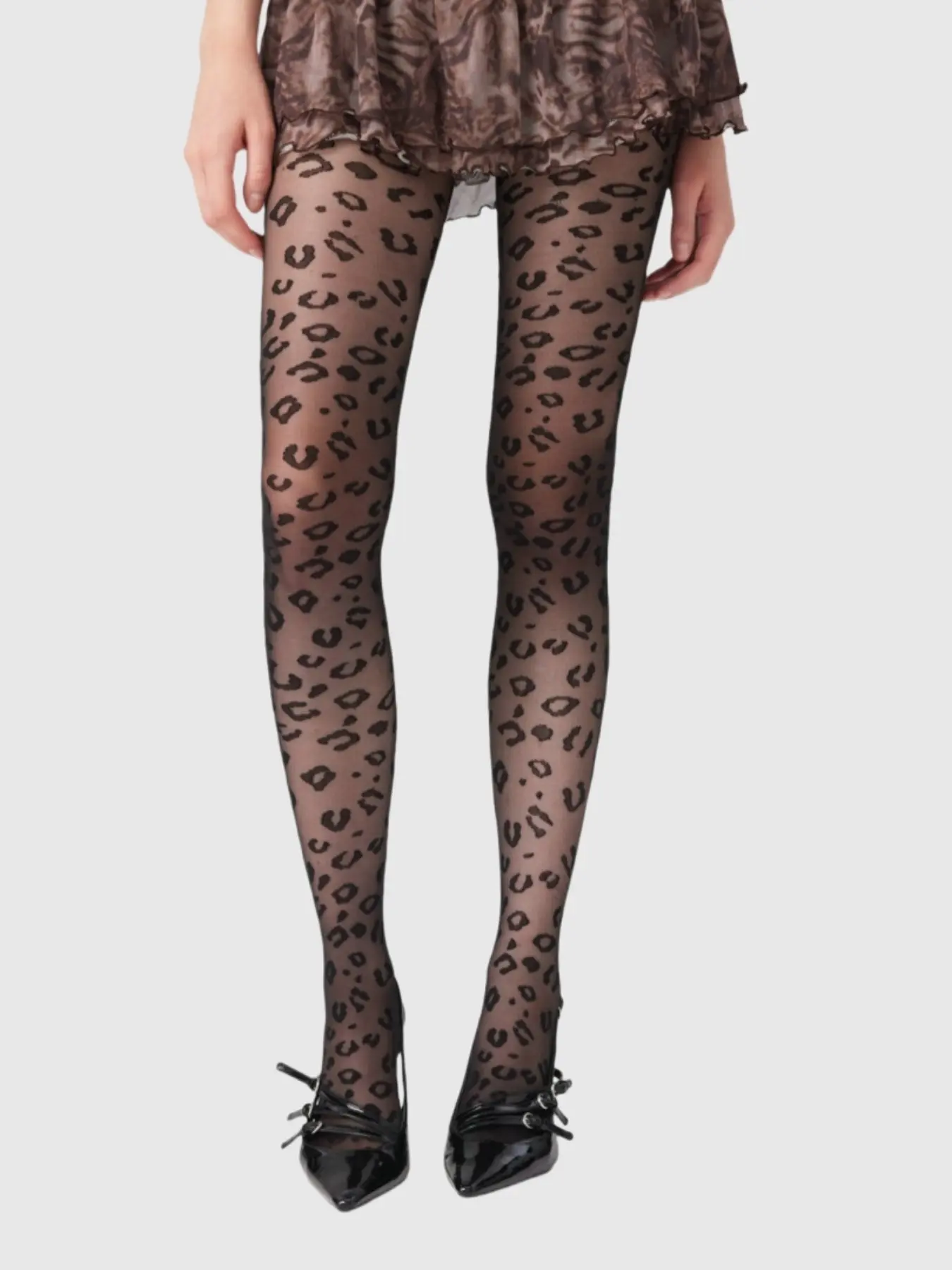 Leopard Print Sheer Socks, Anti-Pilling Silk Pantyhose, Spring Summer Fall Fashion, Thin Transparent Design, Tights