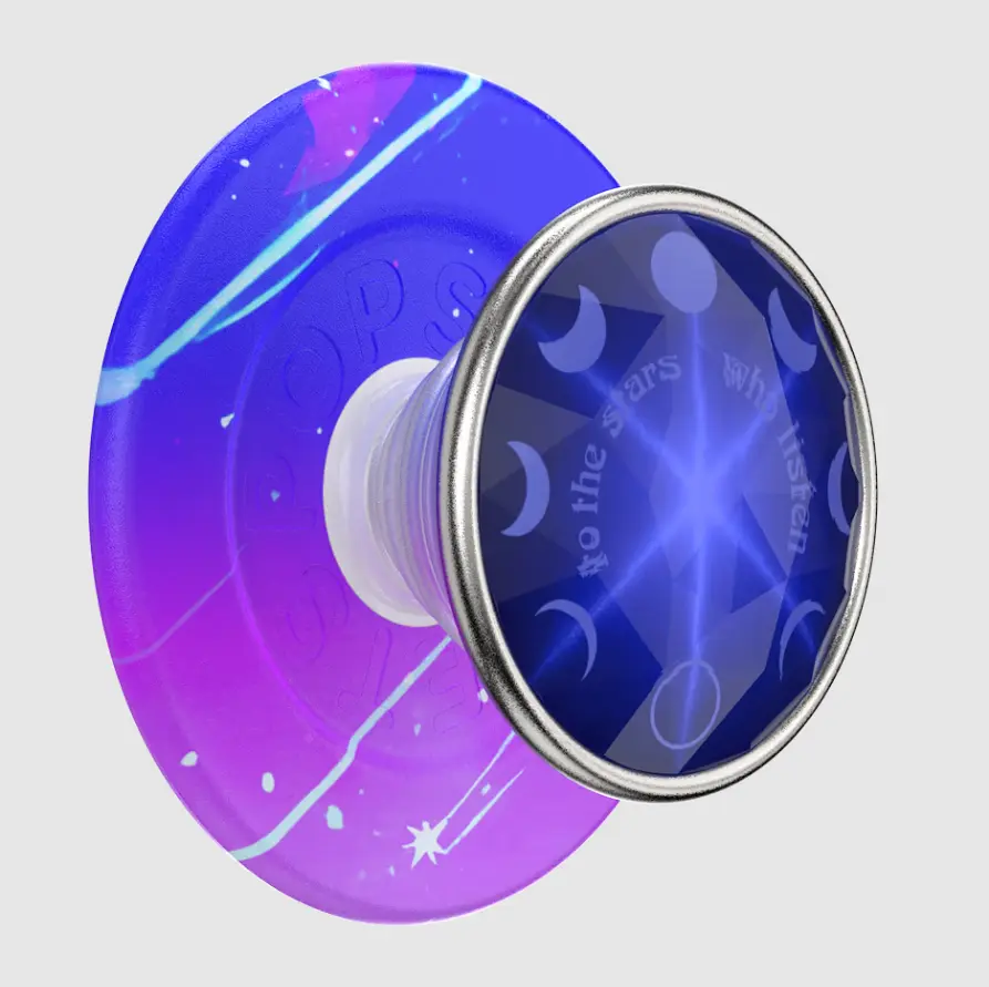 PopSockets MagSafe Compatible PopGrip - Crystal Circle "To The Stars Who Listen" Secure Non-Slip Phone Holder Mount, Electronic Mobile Accessory for MagSafe Devices, Accessories