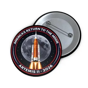 Artemis II Space Mission Pin Button