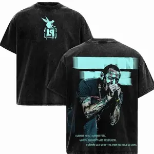 Chester Bennington Legacy Tee – Vintage Heavy Cotton Oversize Unisex Rock Band T-Shirt, Sweatshirt & Hoodie, Retro Y2K Nu Metal Streetwear Top, Linkin'n Parks Music Merch for Fans 2000s Tour Collector Merch U