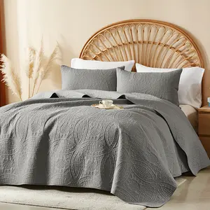 Comforter Set - Cozy, Lightweight with 1 Comforter + 1/2 Pillowcase (No Filling), Skin-Friendly Bedding for Bedroom & Guest Room - Solid Color, Machine Washable with Ultrasonic Embossing Design Home Decor