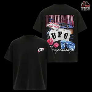 UFC 327 Miami Shirt, Fight Night MMA Tee, UFC Fighter Streetwear, Vintage UFC Graphic Shirt, Oversized Combat Sports Apparel, MMA Gift