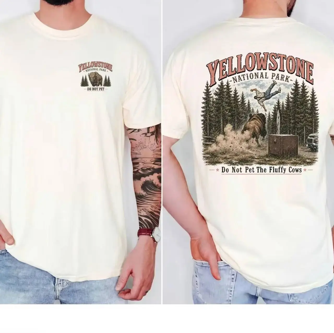 Comfort Colors Do Not Pet The Fluffy Cows T-Shirt 2 Sided Yellowstone National Park Bison Shirt Family Trip Matching Camp Tees Vacation Gift Comfort Colors Tee 2026