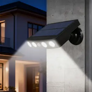 Solar Powered Simulation Security Light, Motion Sensor Outdoor Garden Lamp, Realistic Camera Deterrent, Home Bright Induction Light