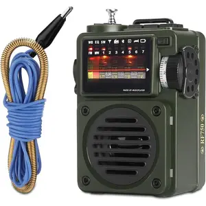 Raddy RF750 Portable Shortwave Radio AM/FM/SW/WB Receiver with NOAA  - Pocket Retro Mini Radio Rechargeable, w/ 9.85 Ft Wire Antenna