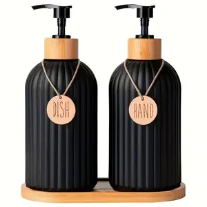 Kitchen Soap Dispenser Set, Dish Soap Dispenser, Countertop Storage Container for Home Decor