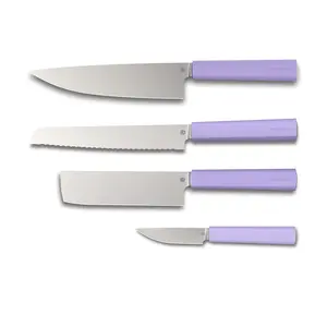 Butterfork 4-Piece Purest Knife Set, Modern Knife Set for Professional and Home Chef, Mist Violet