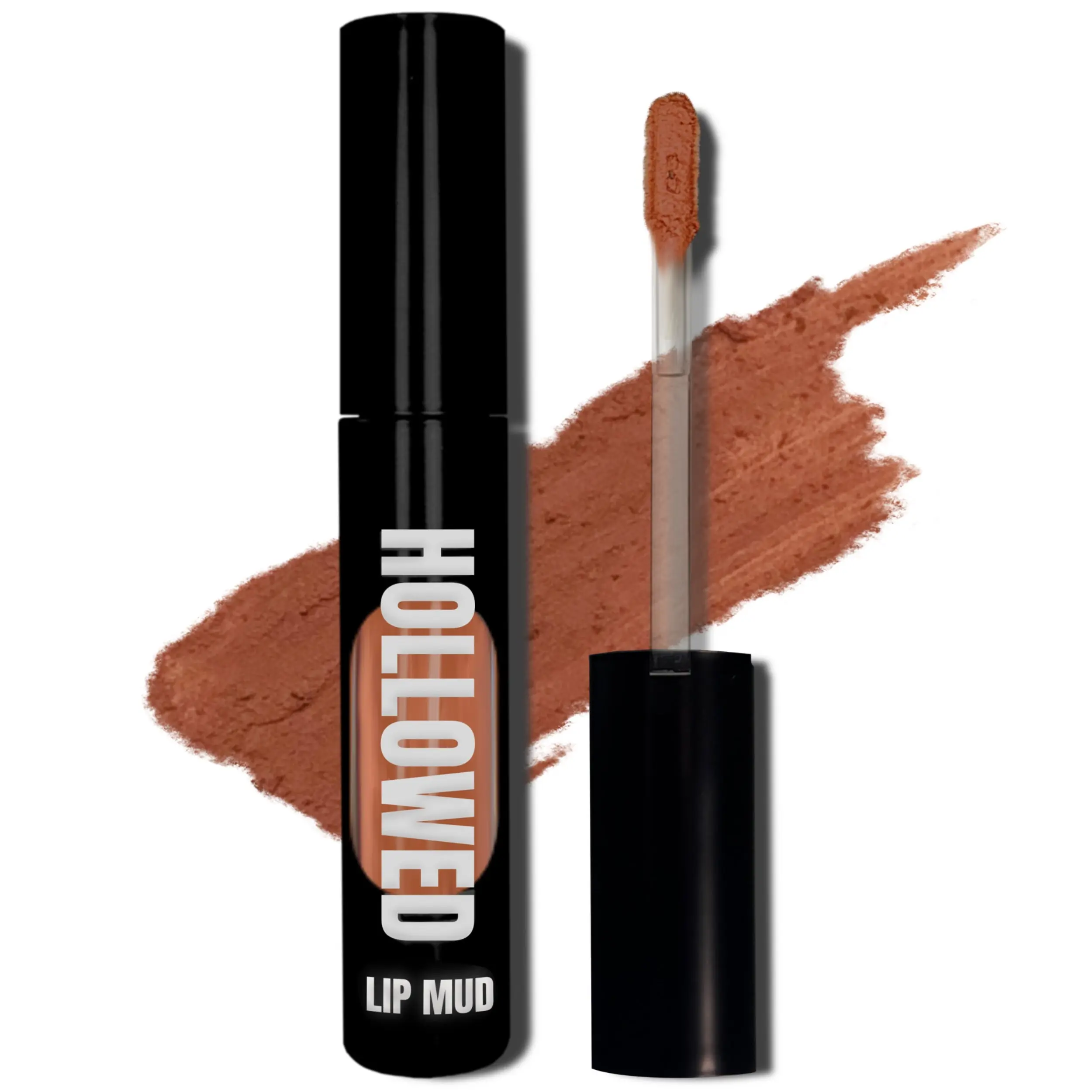 HOLLOWED Velvet Matte Lip Mud, Whipped Texture Lipstick with Soft Blurring Matte Finish | Comfortable and Buildable Coverage | Vegan & Cruelty Free | 5 Shades (HB - 345 (Rust Nude))