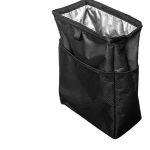 Hanging Car Trash Can with  Storage Pockets, Waterproof Leakproof Oxford  Garbage Bag, Foldable Car Trash Bin Fit for Truck, SUV, Home, Office
