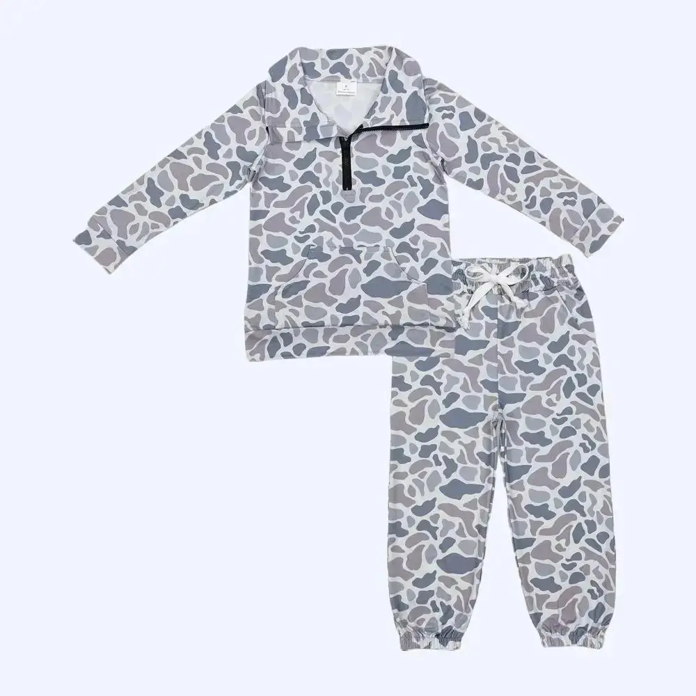 C Kids Boy WInter Camo Outfit Half Zip Toddler Boy Hunting Clothing Set UWH
