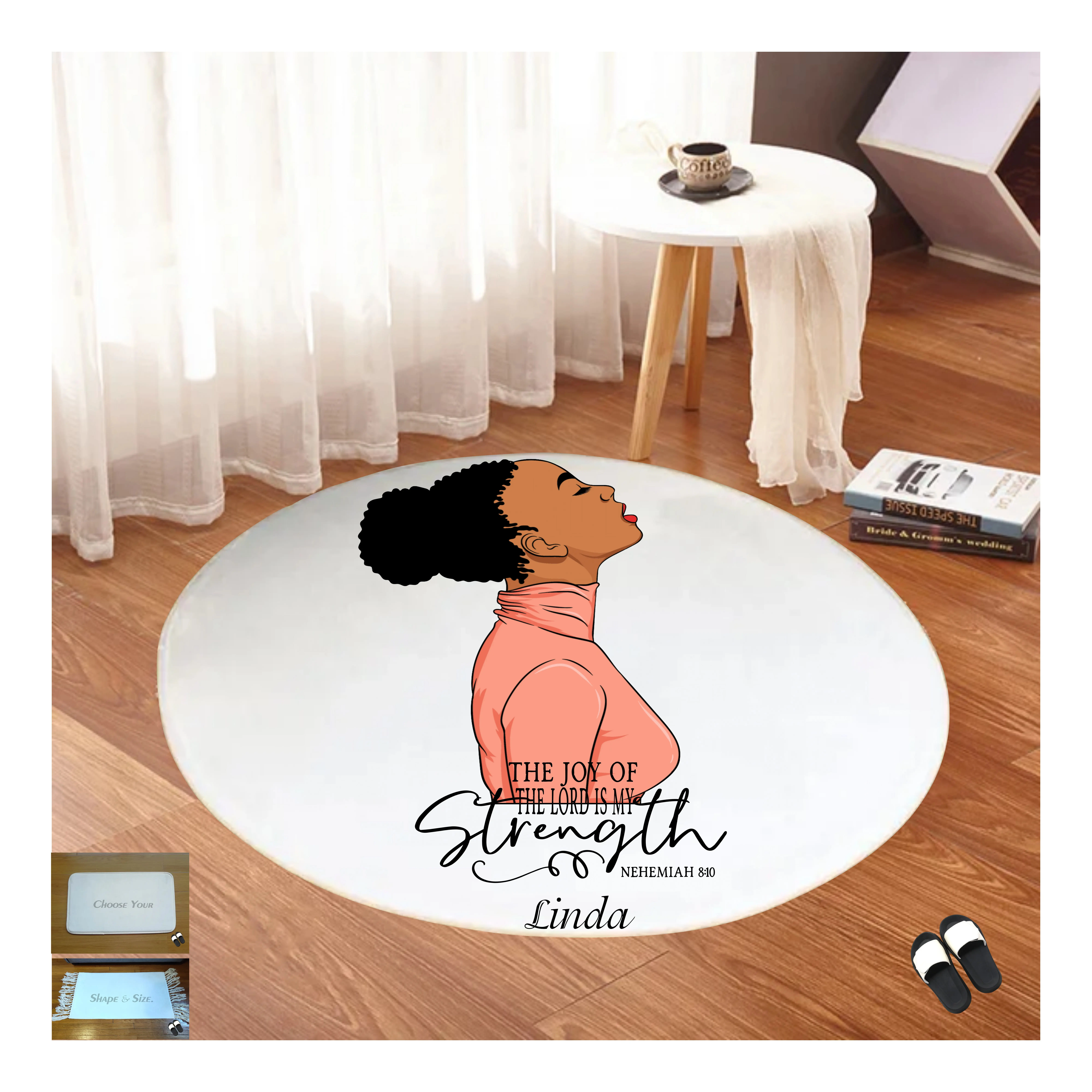Customized Prayer Mat with Bible Verse & Your Name, Anti-Skid Base, Bedside Comfort Gift for Daily Devotion, Ideal for Family and Friends