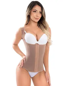 Fiorella Powernet Waist Cincher Vest Women Girdle Steel Boned Fajas Colombianas Chaleco 635C Shapewear Love Your Shaping Slimming Post-Surgery Recovery