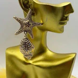 Star of the show Textured Earrings-G