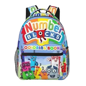 Large Capacity number blocks Backpack number block Laptop Backpack number blocks toys All Over Print School Bookbag Shoulder Bag for Travel Daypack, Great for Coachella, Holiday Gift Exchange