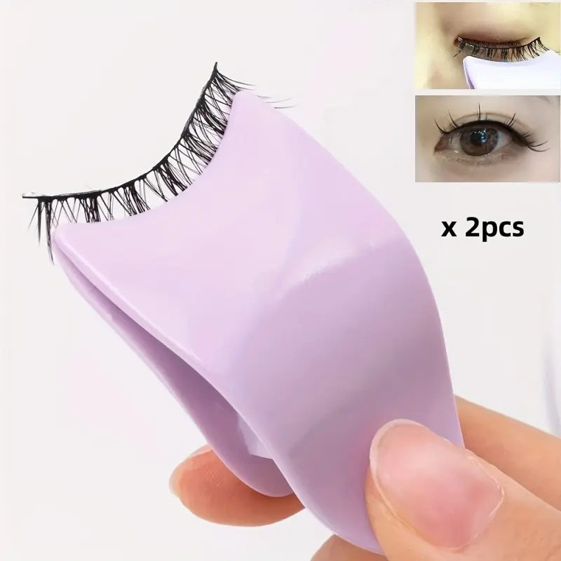 2pcs eyelash curler tool+eyebrow tweezers, Diy lash tools - double headed precise design, ergonomic grip durable plastic material, easy false eyelashes and eyebrow repair tool, portable and compact, smooth touch, beauty accessories, Cosmetic Tools