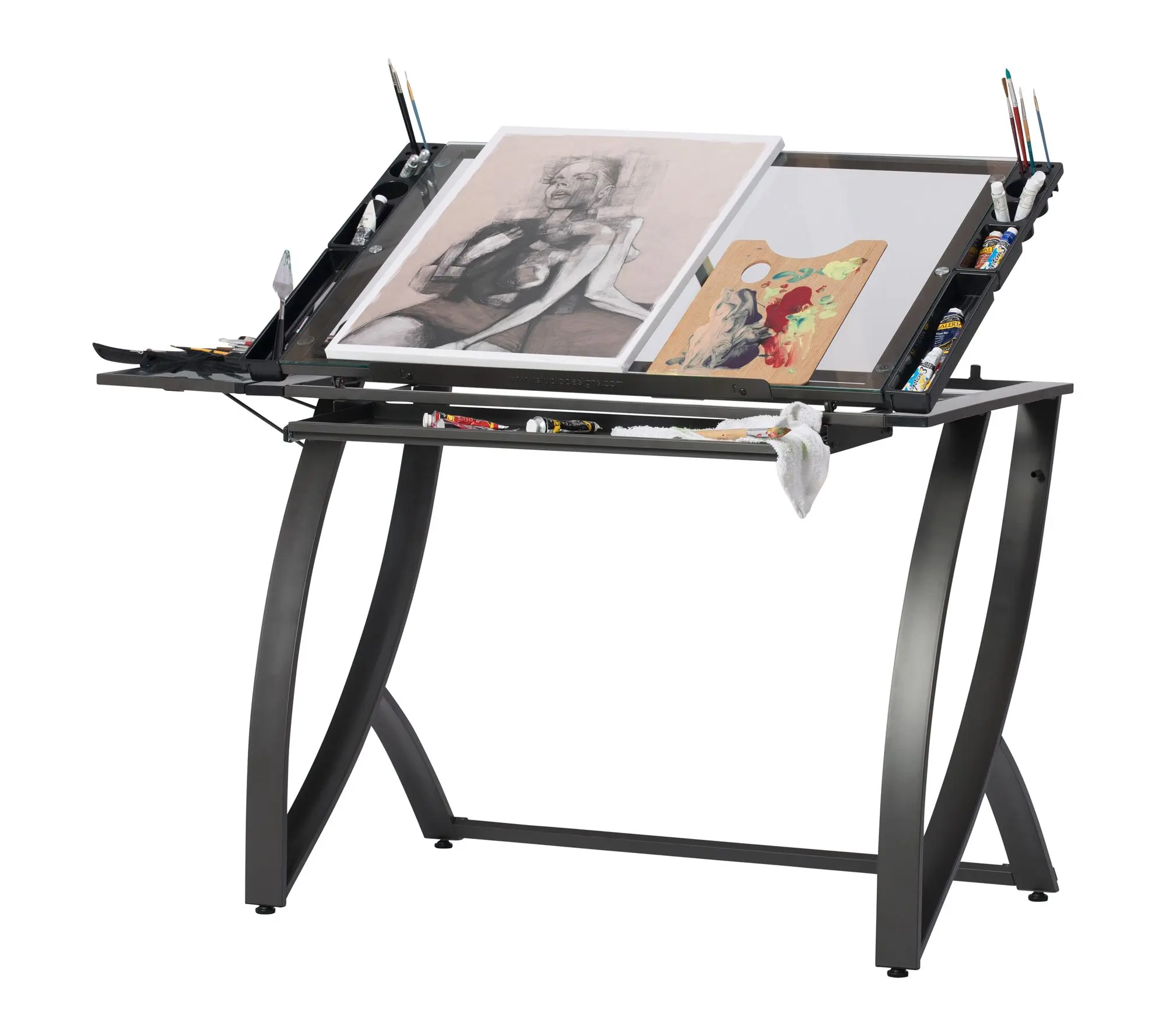 Studio Designs FUTURA LUXE CRAFT TABLE W/METAL DRAWER Studio Designs FUTURA LUXE CRAFT TABLE W/METAL DRAWER